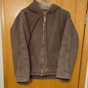 Brown Hooded Kids Jacket